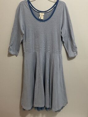 Women’s Matilda Jane Between the Lines Cotton /Spandex Midi Dress, Medium